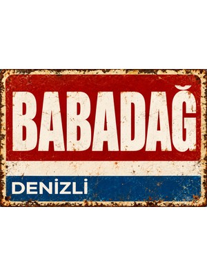 Lucena Babadağ Denizli Retro Metal Duvar Tablosu Vintage Dekoratif Tabela 15X20 cm