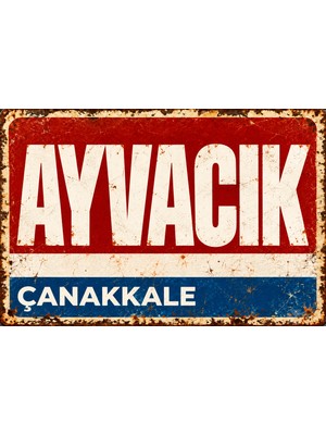 Lucena Ayvacık Çanakkale Retro Metal Duvar Tabelası Vintage Dekoratif Levha 15X20 cm