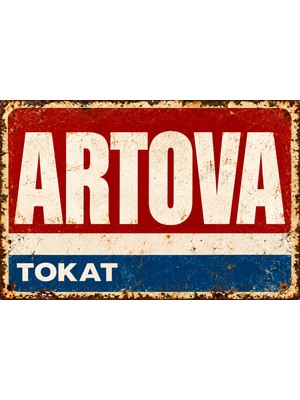 Lucena Artova Tokat Retro Metal Duvar Tablosu Vintage Yol Tabelası Dekoratif Duvar Dekoru 15X20 cm