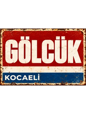 Lucena Gölcük Kocaeli Retro Vintage Eskitme Metal Duvar Tablosu Dekoratif Teneke Tabela  15X20 cm