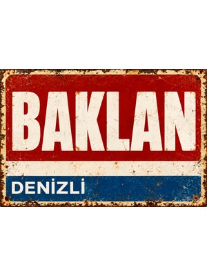 Lucena Baklan Denizli Retro Metal Duvar Tablosu Vintage Dekoratif Tabela 15X20 cm