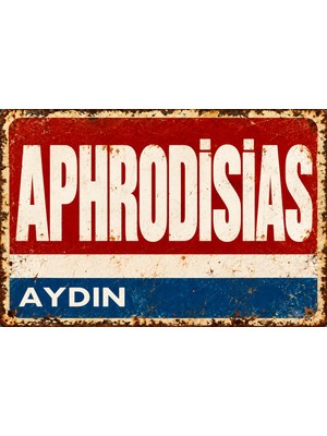 Lucena Aphrodisias Aydın Retro Metal Duvar Tablosu Vintage Dekoratif Şehir Tabelası  15X20 cm