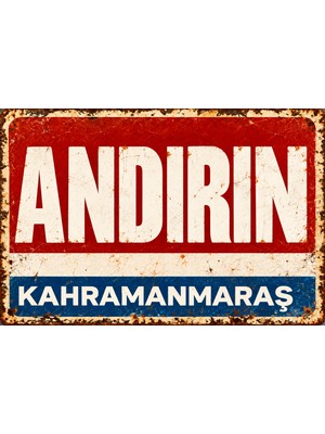 Lucena Andırın Kahramanmaraş Retro Metal Duvar Tablosu | Vintage Dekoratif Tabela  15X20 cm