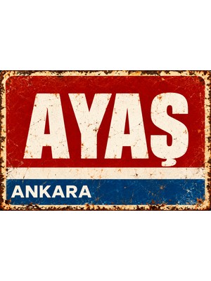 Lucena Ayaş Ankara Retro Metal Duvar Tablosu Vintage Dekoratif Tabela 15X20 cm