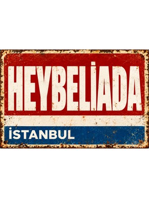 Lucena Heybeliada Istanbul Retro Metal Tabela Vintage Dekoratif Duvar Panosu 15X20 cm