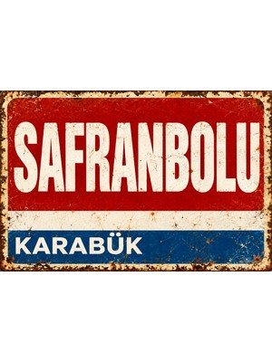 Lucena Safranbolu Karabük Retro Metal Tabela Vintage Dekoratif Duvar Panosu 15X20 cm