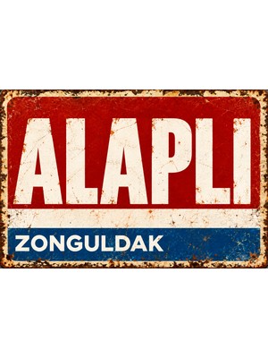 Lucena Alaplı Zonguldak Retro Metal Duvar Tabelası Vintage Dekoratif Pano 15X20 cm