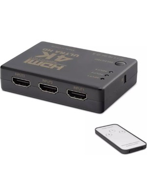 Hadron HDX1308 3 Port HDMI Switch 3giriş 1çıkış 4K Kumandalı