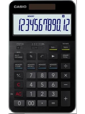 Casıo Casio S100X-BK-DJ Profesyonel 12 Hane Masa Üstü Hesap Makinesi