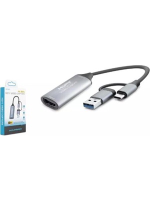 Hadron HDX7856 HDMI Video Capture Type-C + Usb3.0 4K 30Hz Gri