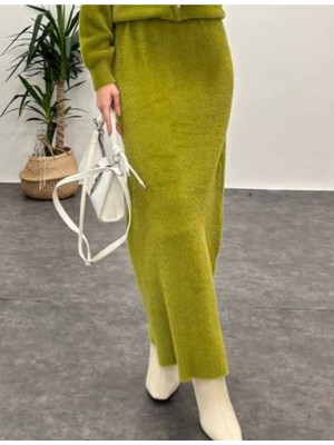 Suede Style 80074 - Rahat Şık Angora Triko Kadın Etek
