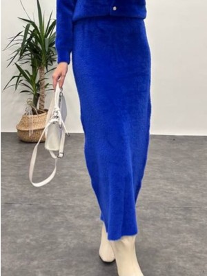 Suede Style 80074 - Rahat Şık Angora Triko Kadın Etek