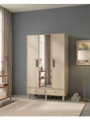 Ozmira Home Bonita 3 Kapılı Aynalı Mdf Gardırop