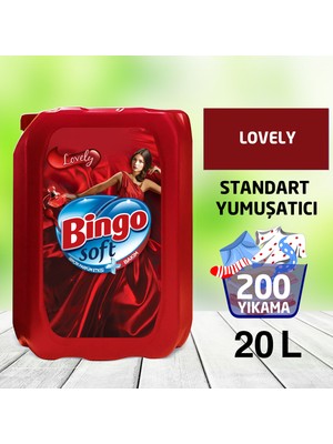 Bingo Soft Standart Çamaşır Yumuşatıcısı Lovely 5 L 4'lü