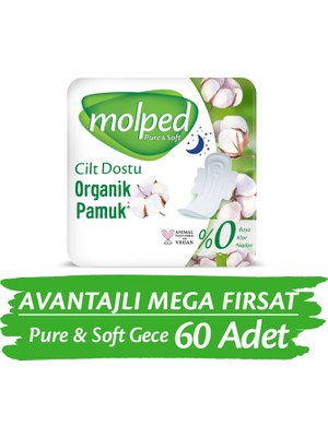 Molped Pure&Soft Gece Avantajlı Mega Fırsat Paketi 60 Adet