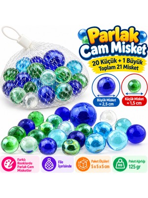 Marka Kolik Parlak Cam Misket