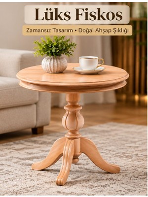 Bezos 5921 Lüks Fiskos Cilasız Ham + Çay Sehpası +Yan Sehpa+ Servis Sehpası+Dekoratif Sehpa HB006