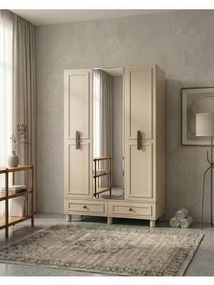 Ozmira Home Talya 3 Kapılı Aynalı Mdf Gardırop