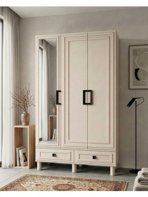Ozmira Home Beril 3 Kapılı Aynalı Mdf Gardırop