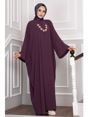 Ebru Tesettür Ceyda Tesettür Abaya Mürdüm
