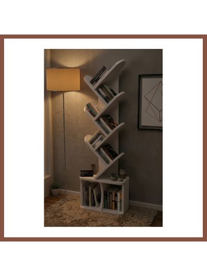 Bezos Yaprak Kitaplık Suntalam Beyaz 45X132 Dry