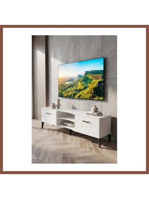 Bezos Vera Tv Sehpası Suntalam Beyaz 160X35 cm Dry
