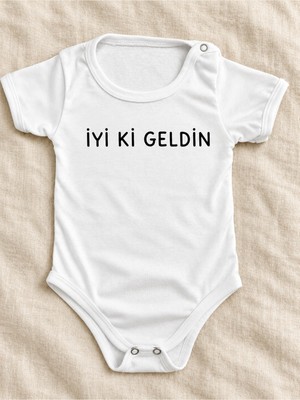 Igigi Collection Igıgı Collection Iyi Ki Geldin Baskılı %100 Pamuk Bebek Zıbın