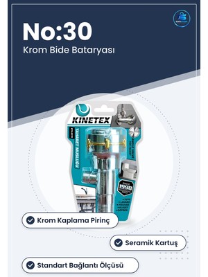 Taharet Musluğu No: Bide Bataryası Krom Pirinç Seramik Kartuşlu Banyo Tuvalet Hijyen Montaj