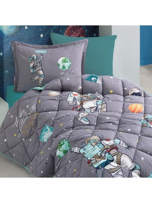 Denizli Çeyiz Clasy Tek Kişilik Ranforce Yorgan Seti Space