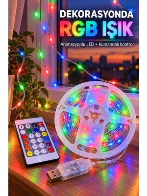 Telefonla Kontrol Edilebilen 10 Metre Rgb LED - Lisinya