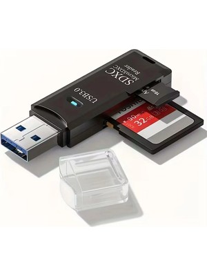 Genel Tedarik 2in1 USB 3.0 Micro Sd Hafıza Kartı - Tf Kart Okuyucu Hub Adaptör Veri Aktarıcı BX40