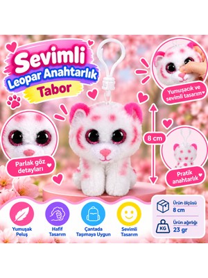 Marka Kolik Peluş Leopar Anahtarlık Tabor