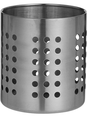 Str Store Sepeti 'ordning' Besteckstaender Paslanmaz Çelik – Kuechenutensilienhalter – 12 cm Çap-13,5 cm Yükseklik, Paslanmaz Çelik, Gümüş, 14 x 12 x 12 cm