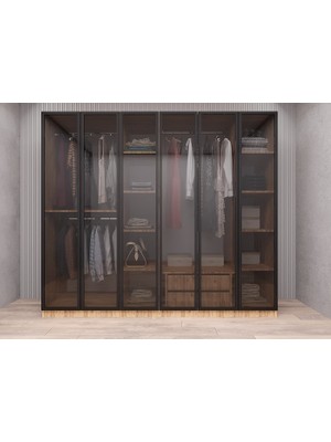 Baramolife Süper Cam 6 Kapaklı Gardırop - G.A.C.S_270