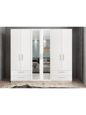 Baramolife Işıltı 6 Kapaklı Gardırop - G.A.I_208