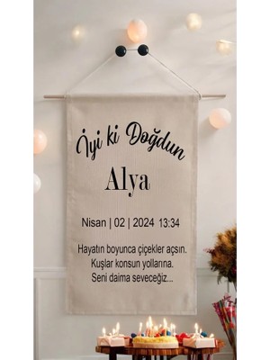 Puppetzzz Doğum Günü Flaması Arka Fon Afiş Kişiye Özel Isimli 70X45 Iyi Ki Doğdun