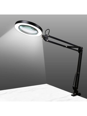 Asfal LED Masa Lambası Masaüstü Sıkıştırmalı Cam Büyüteç Okuma Kitabı Güzellik Dövme Kaş Nakış Onarım