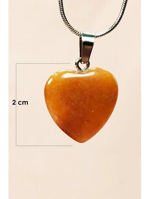 Mr Aragonit Doğal Taşı Zincirli El Yapımı Kolye Uç: 2 cm Zincir: 20 cm Kutulu