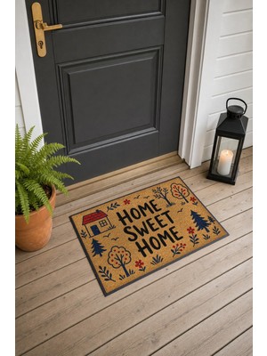 Painted Anarchy Home Sweet Home Yazılı Kapı Önü Paspası 40X60 cm Kaymaz Tabanlı Dekoratif