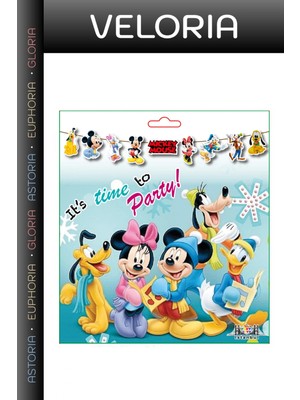 Veloria Delux Serisi 3D Mıckey Mouse Zarf Banner Duvar Dekoru Aksesuar Etkinlik