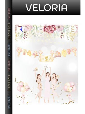 Veloria Delux Serisi Bride To Be Gold Dekoratif Banner Arka Fon Parti Süsü Partisi
