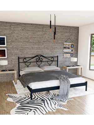 Metalia Gm 301 Gold Dublex Metal Karyola Siyah 160X200