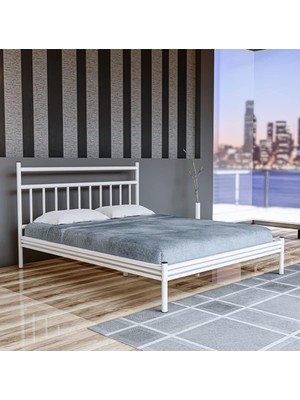 Metalia Gm 224 Lima Çift Kişilik Metal Karyola Beyaz 160X200