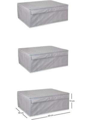 Mr Baza Altı Boy Çok Amaçlı Düzenleyici Kutu Organizer Cırt Cırtlı Hurç 19CM x 40CM x 50CM (10 Adet)