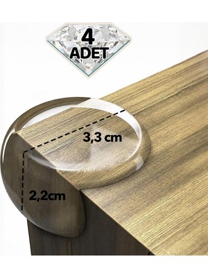 Lovex® Bebek Güvenliği Için Mobilya Köşe Koruyucu Keskin Masa Kenarları Kaplamak Için Şeffaf Silikon Köşe Koruması Darbe ve Yaralanma Önleyici Bebekler Için Köşelik Bebek Güvenlik Ürünleri (4 Adet)