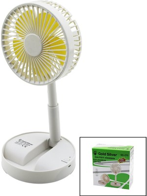 Wisipi Masa Üstü Vantilatör USB Şarjıl Katlanır Fan=13.6cm - Uzayan AYAK=11-16CM 180 Derece Telefonluklu GS-275