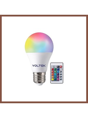 Bezos Voltek 9W Kumandalı Beyaz+Rgb LED Ampul 1 Adet Dry
