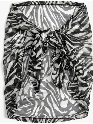 Zebra Desenli Pareo Rahat Kesim