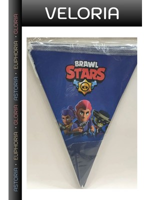 Veloria Premium Etkinlik Çocuk Odası Dekoratif Brawl Stars Üçgen Flama