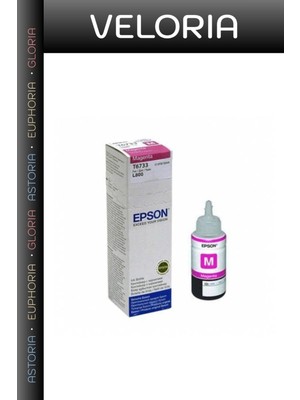 Veloria Cihaz Ürünü Ofis Malzemesi Renkli Baskı Epson Magenta T6733 Magenta Inkjet Mürekkep Kartuşu